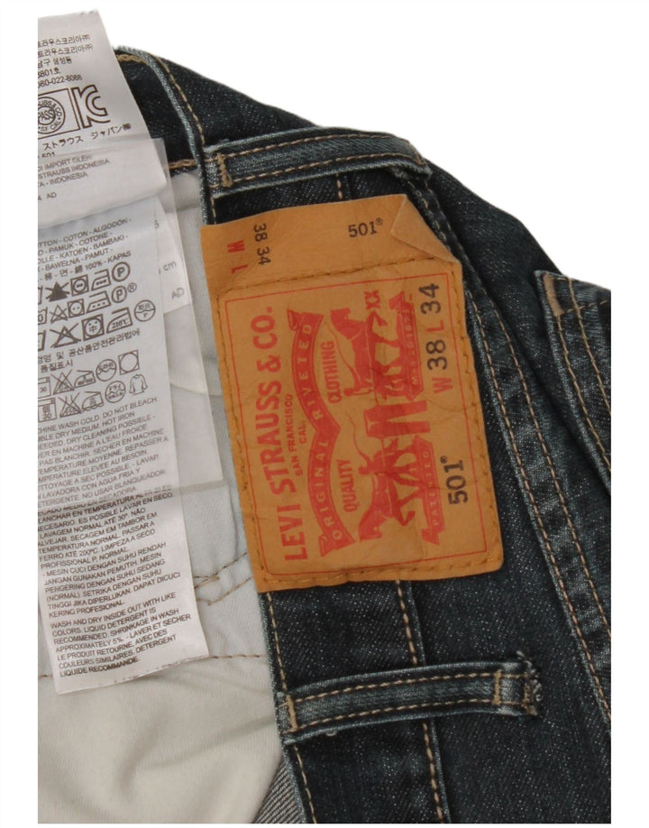 LEVI'S Jeans dritti da uomo 501 W38 L34 cotone blu