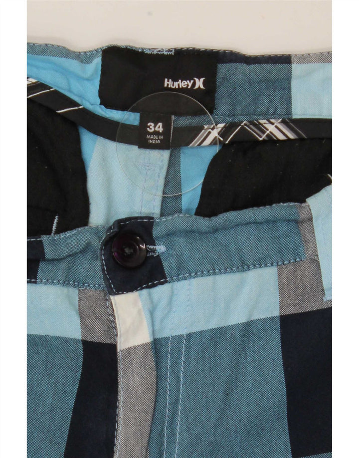 Pantaloncini chino da uomo Hurley W34 a quadri multicolori grandi