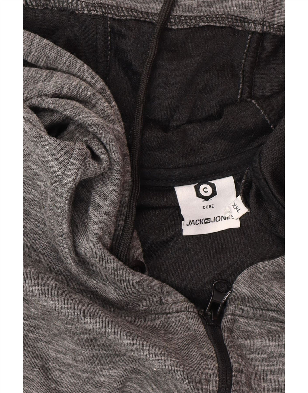 Maglione con cappuccio e zip da uomo Jack & Jones 2XL Poliestere color block verde