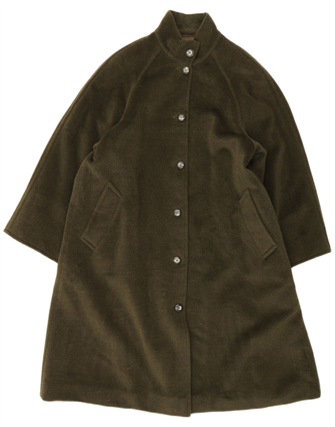 Cappotto da donna Max Mara UK 12 Lana vergine kaki medio