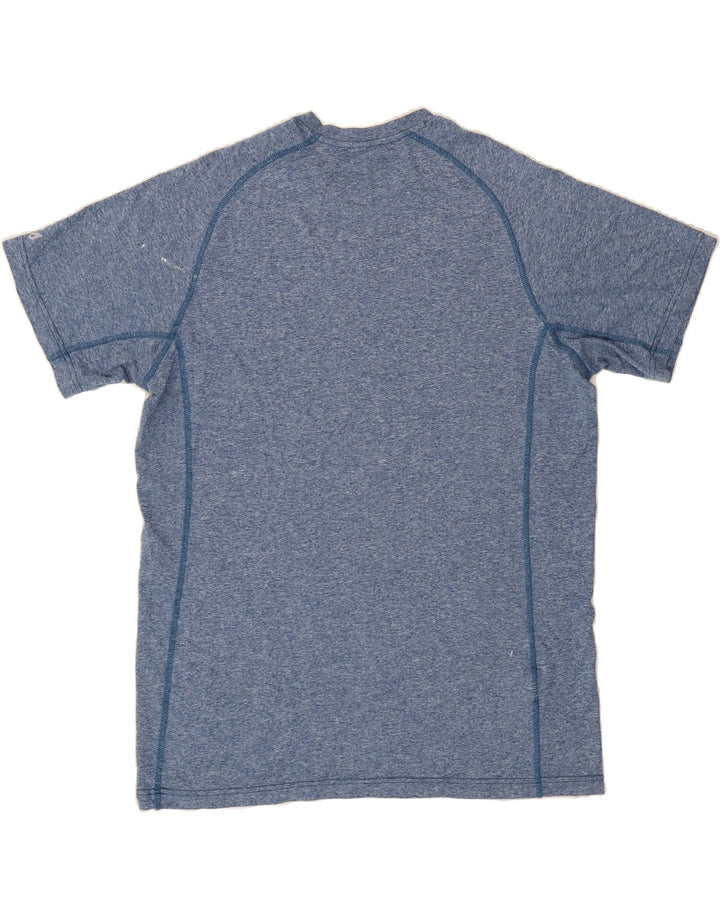EDDIE BAUER Mens T-Shirt Top Large Blue Flecked Polyester Vintage Eddie Bauer and Second-Hand Eddie Bauer from Messina Hembry 