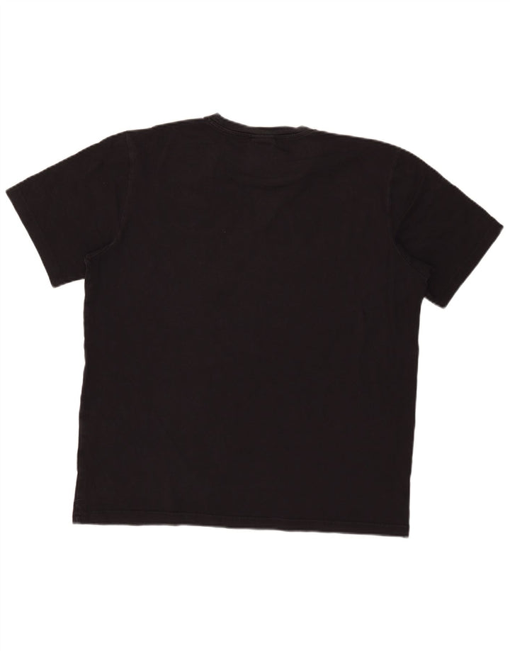 T-shirt grafica Champion da uomo con faccina, grande, nera