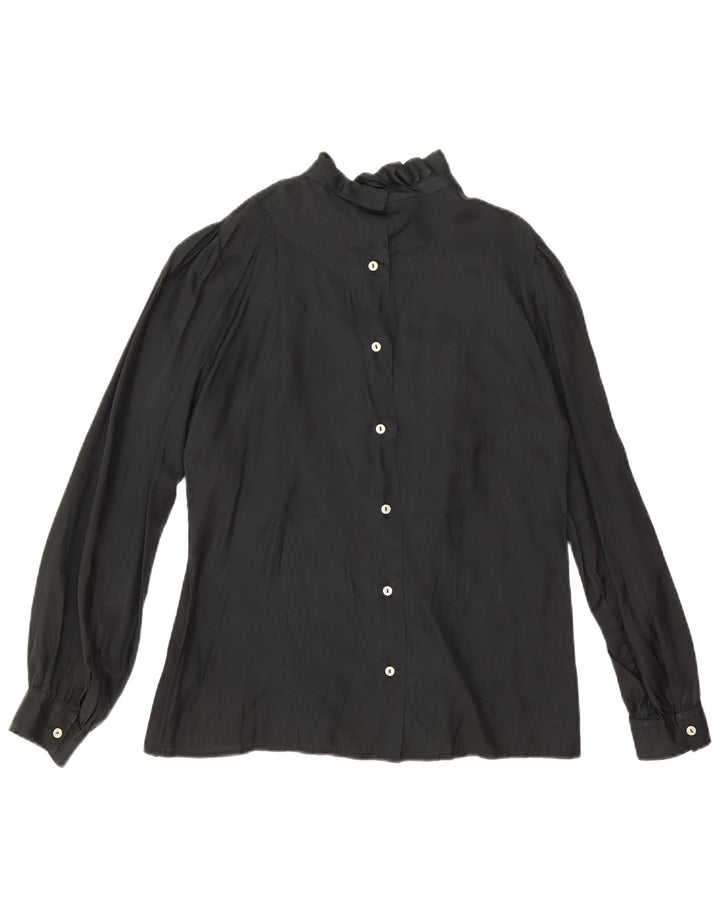 Primavera Firenze Camicetta oversize a maniche lunghe da donna US 3 XS Nera