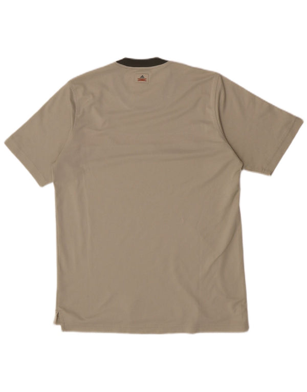 T-shirt da uomo Adidas Top in poliestere color block beige medio