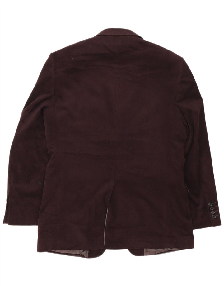 Giacca blazer a 2 bottoni da uomo Marks & Spencer UK 40 poliestere marrone medio