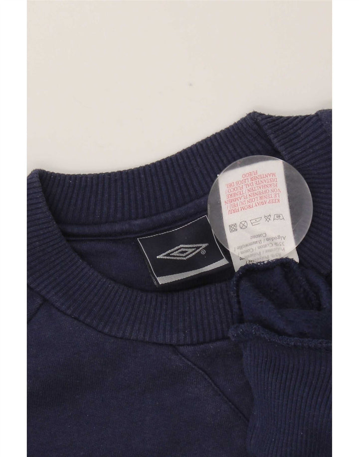 Felpa Umbro per ragazzi, 12-13 anni, XL, blu navy, in poliestere