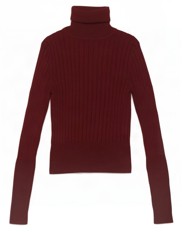 Top corto da donna Zara a maniche lunghe UK 12 Borgogna medio