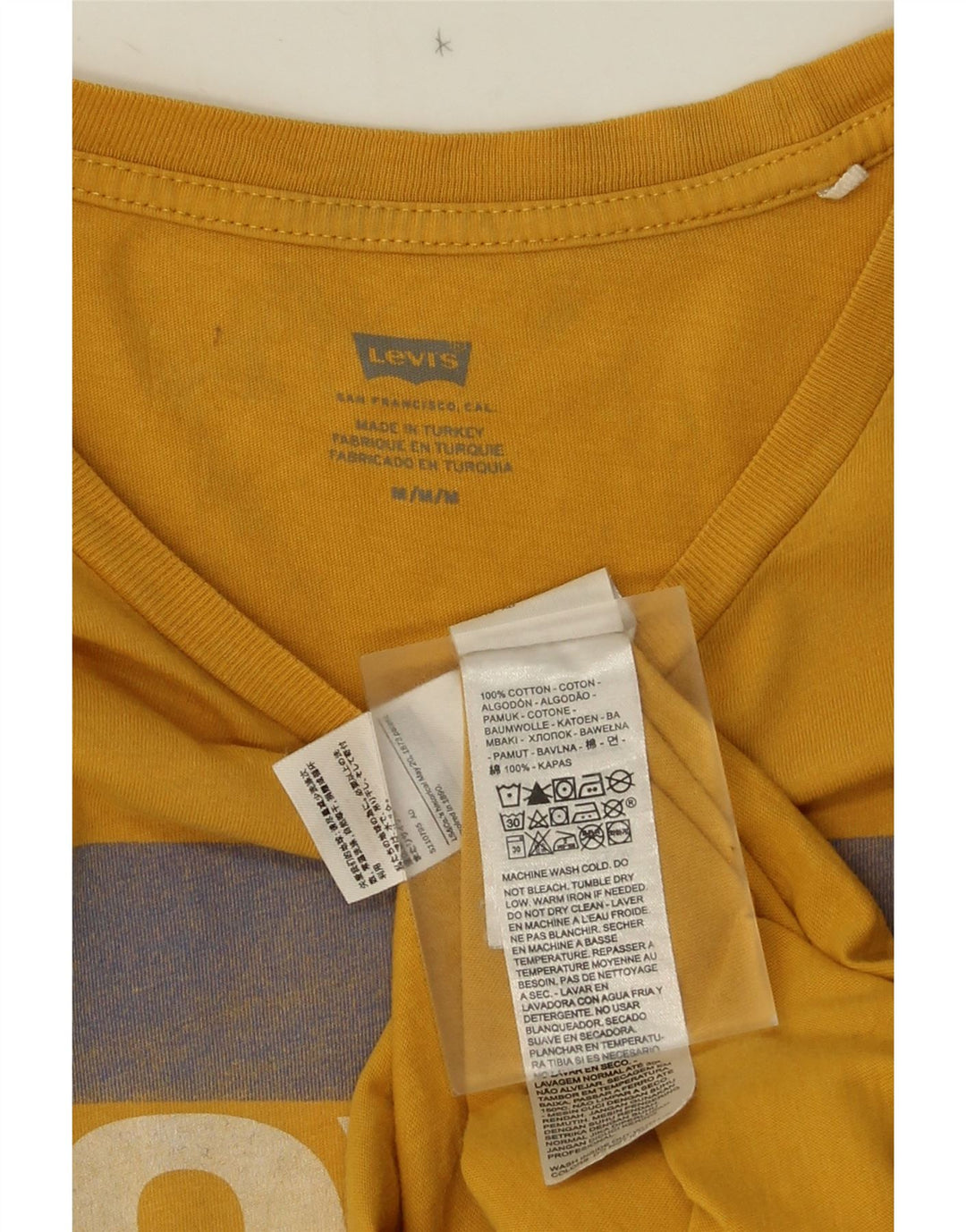 T-shirt grafica da uomo Levi's Top in cotone color block giallo medio