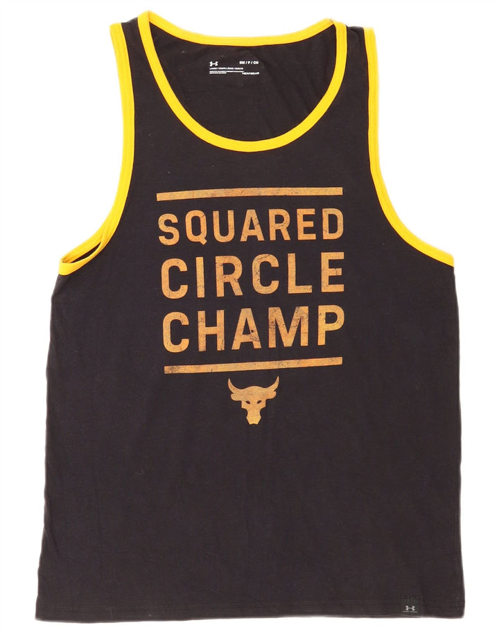 Canottiera grafica da uomo Under Armour Heat Gear piccola nera
