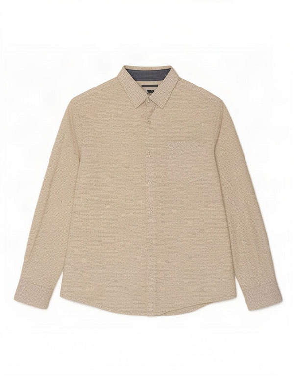 Penguin Mens Shirt Medium White Flecked Cotton