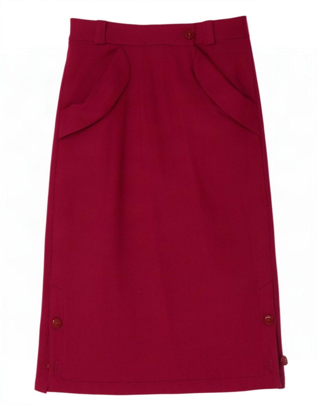 Gonna lunga da donna vintage piccola W24 Borgogna