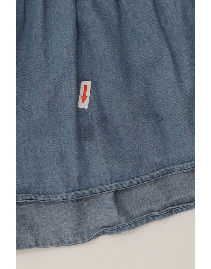 Abito a strati da donna Zara UK 10 piccolo cotone a quadri blu