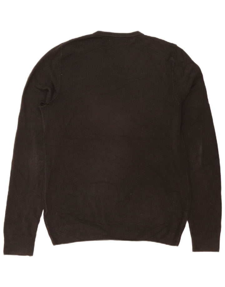 Maglione da uomo con scollo a V Marks & Spencer, acrilico nero medio