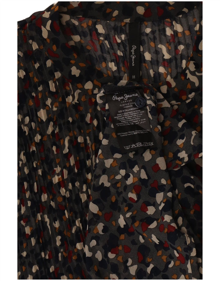 PEPE Jeans Camicia oversize da donna Camicetta UK 14 Media multicolore maculata