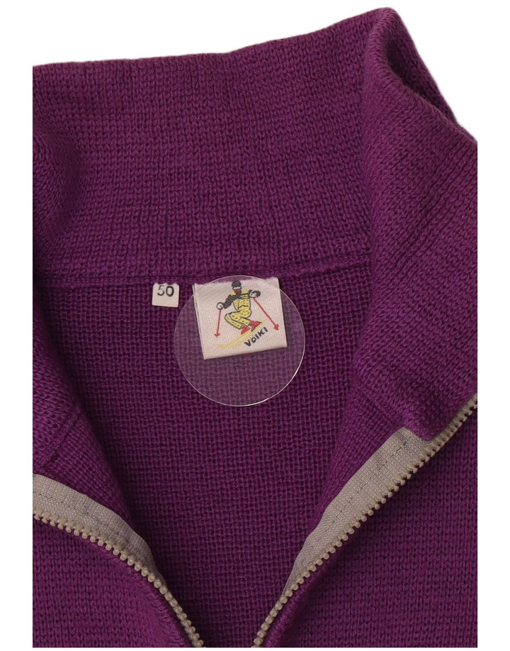 Volkl Maglione da uomo con collo e zip da sci IT 50 Blocco colore viola medio