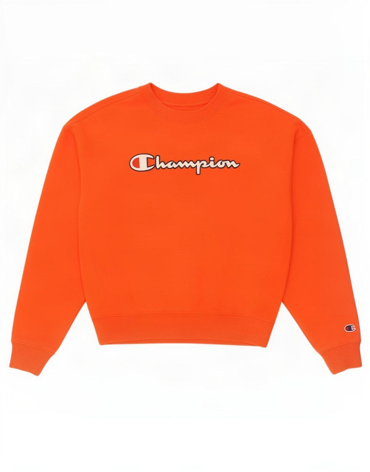 Felpa oversize con grafica da donna Champion UK 10 Small Arancione