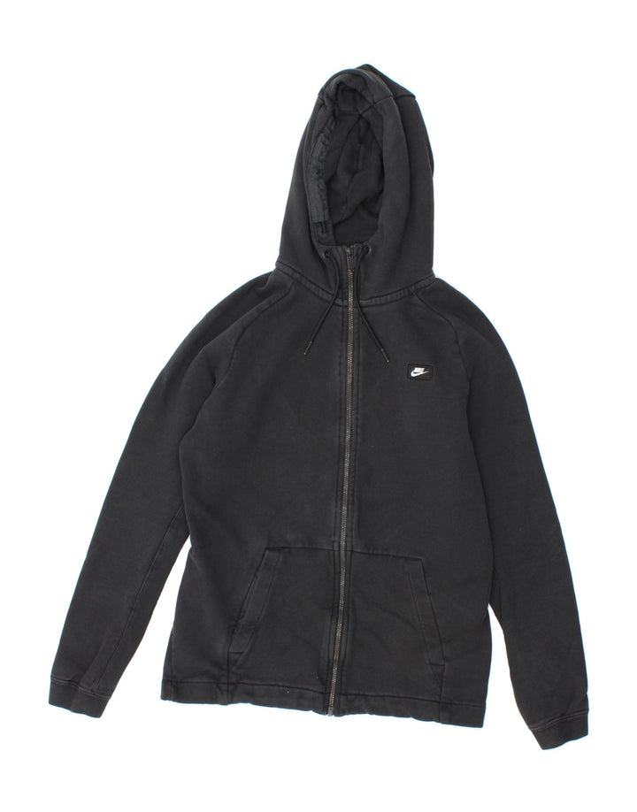 NIKE Womens Zip Hoodie Sweater UK 14 Medium Black Cotton Vintage Nike and Second-Hand Nike from Messina Hembry 
