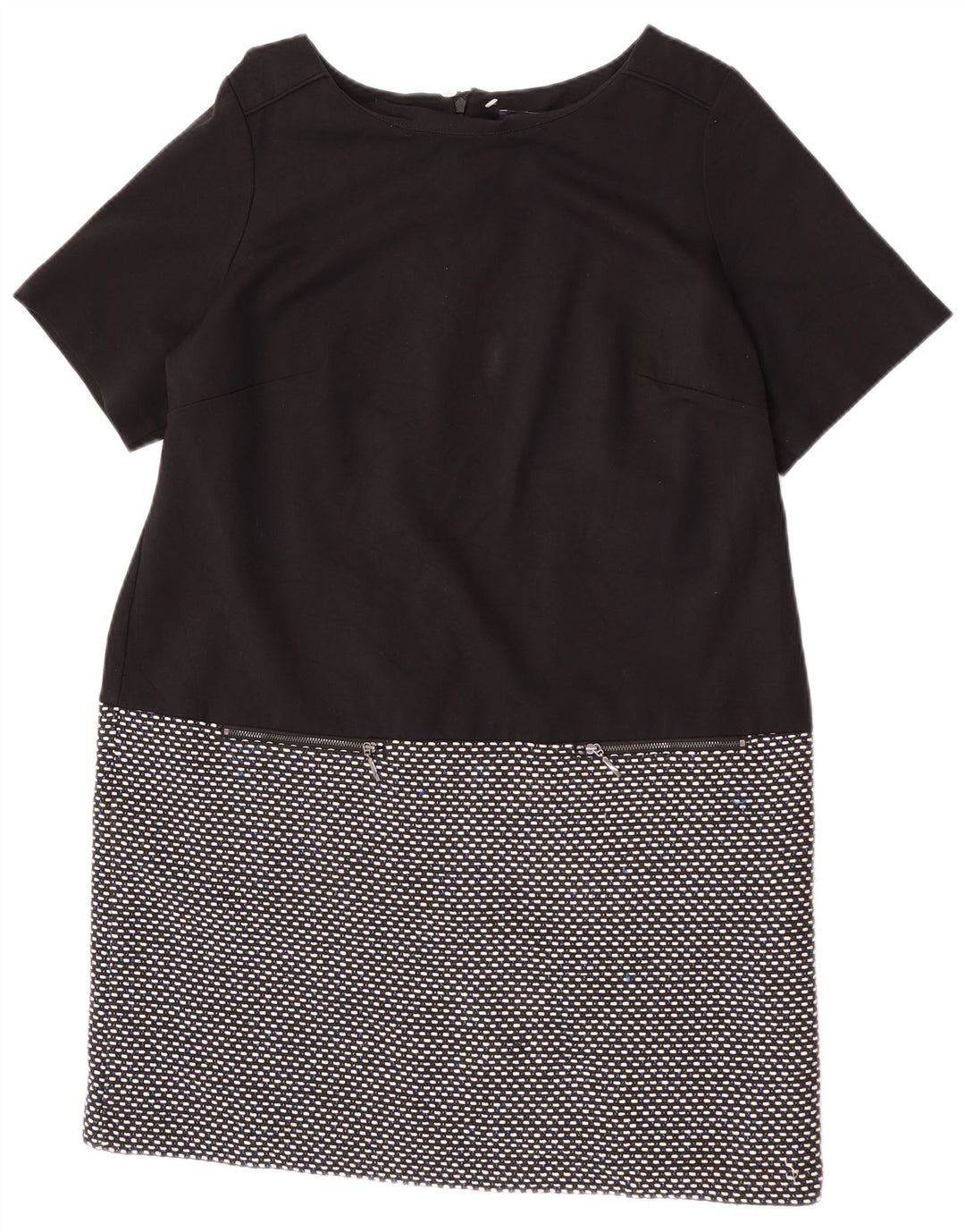 Abito a trapezio da donna Marks & Spencer UK 20 2XL cotone geometrico nero