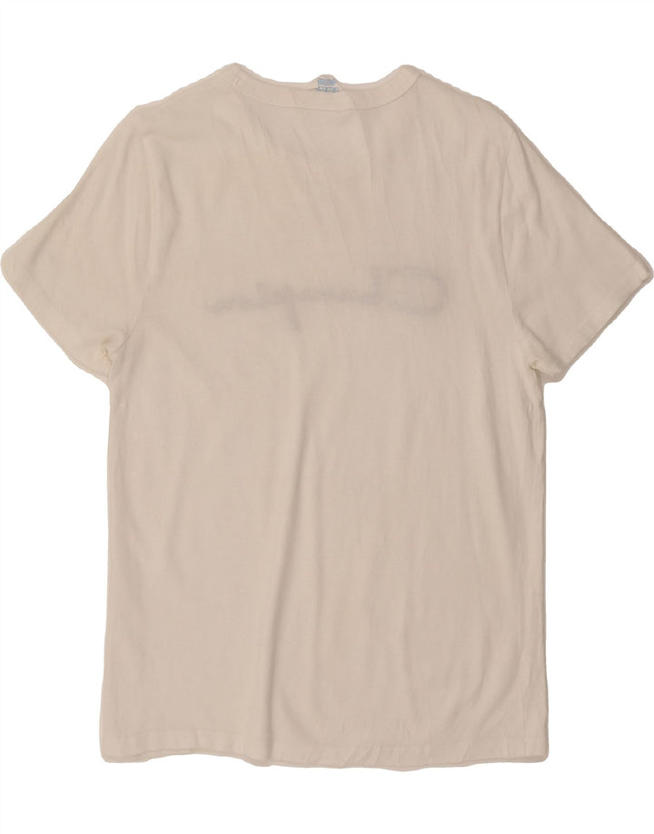 CHAMPION Womens Graphic T-Shirt Top UK 14 Medium White Cotton Vintage Champion and Second-Hand Champion from Messina Hembry 