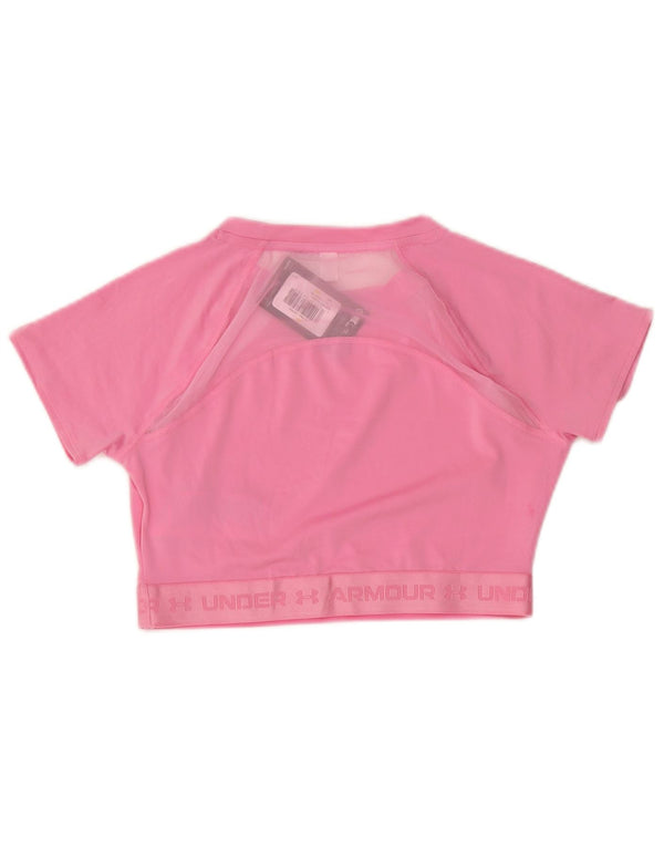 T-shirt grafica corta da donna Under Armour UK 12 poliestere rosa medio