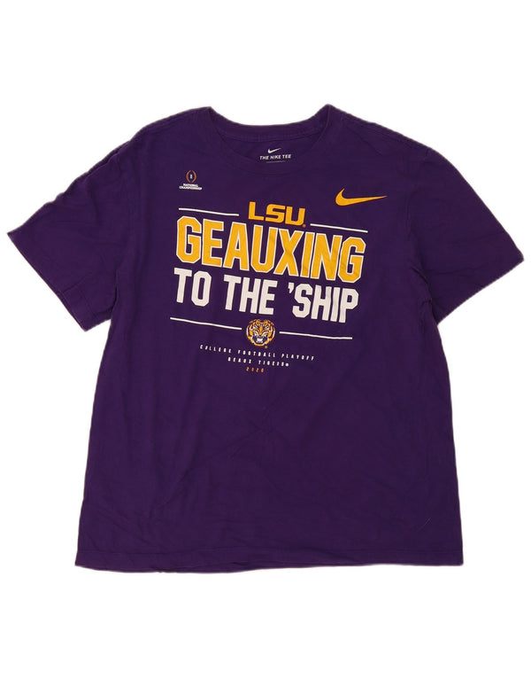 Nike Mens LSU Tigers Graphic T-Shirt Top Medium Purple