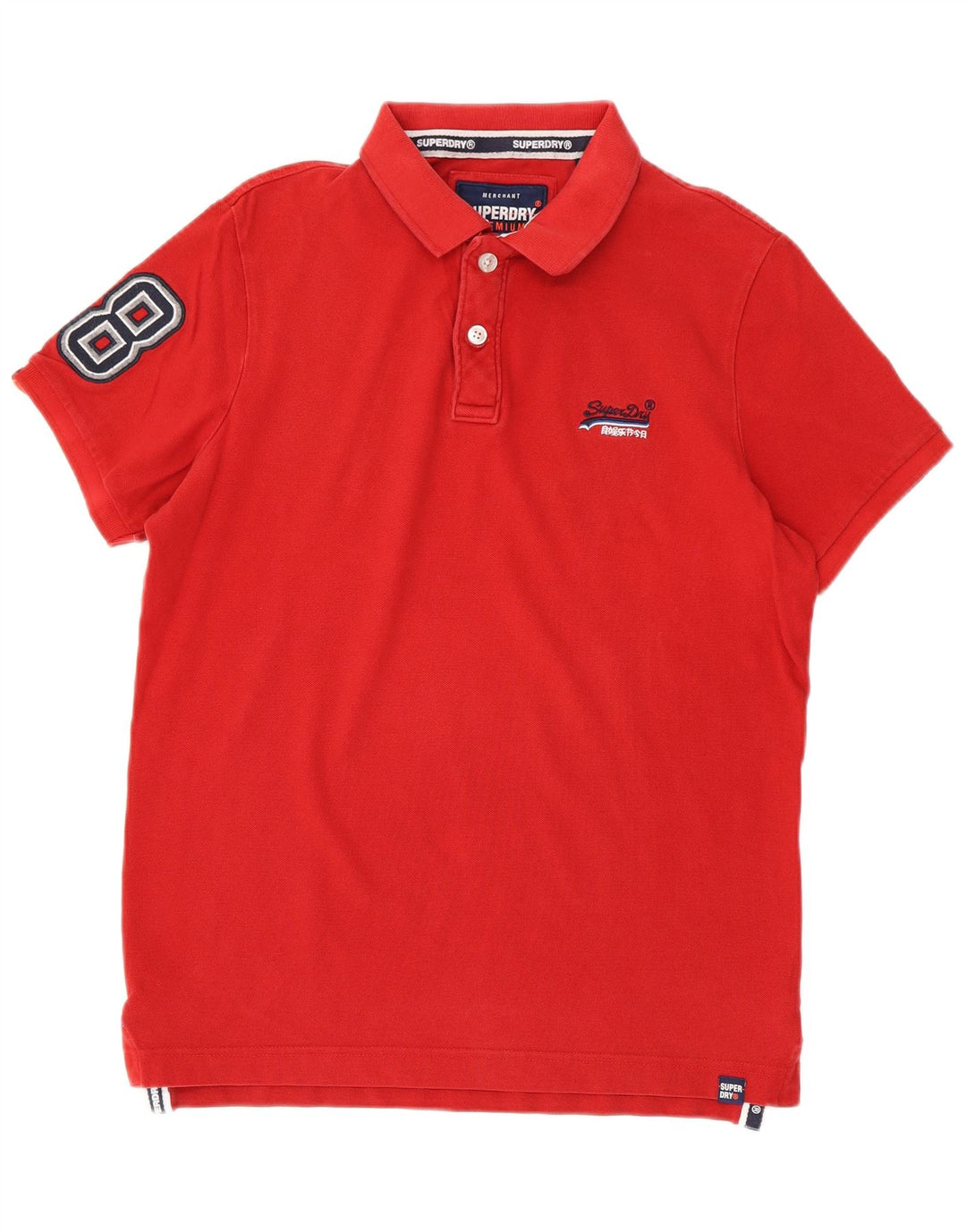 Polo grafica da uomo Superdry grande rossa in cotone