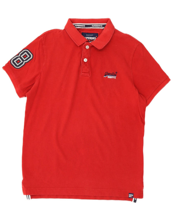 Polo grafica da uomo Superdry grande rossa in cotone