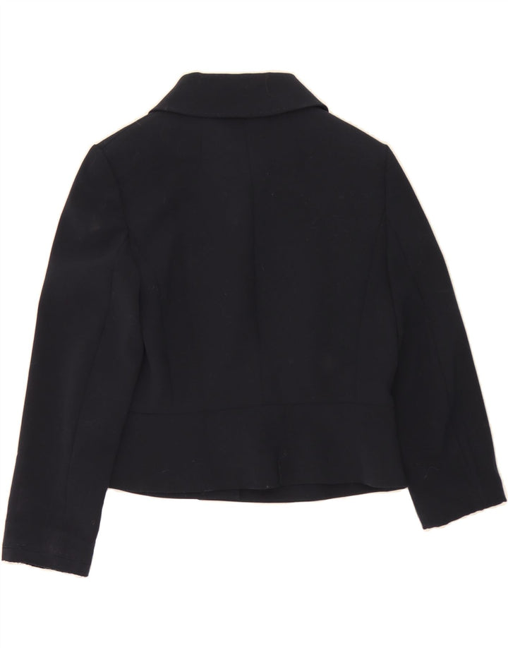 MAX & CO. Womens Blazer Jacket UK 12 Medium  Navy Blue Polyester Vintage Max & Co. and Second-Hand Max & Co. from Messina Hembry 