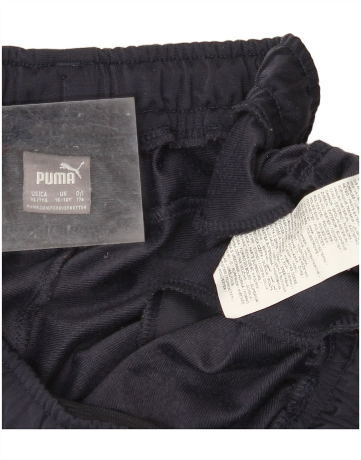 Pantaloni della tuta da ragazzo PUMA 15-16 anni in poliestere blu navy