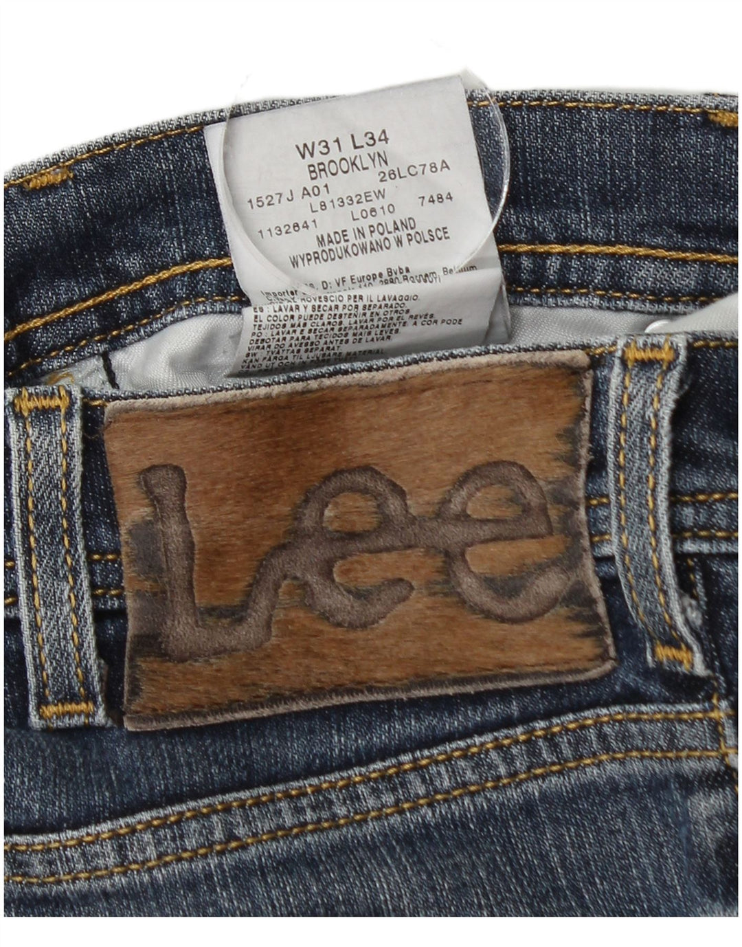 Jeans dritti da uomo Lee Brooklyn W31 L32 cotone blu