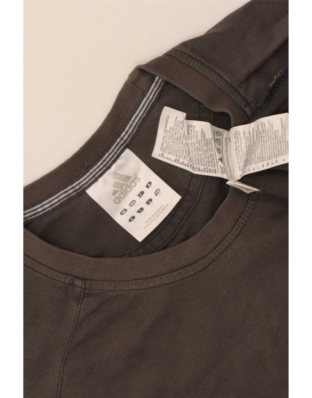 T-shirt Adidas da uomo Top Large in cotone grigio
