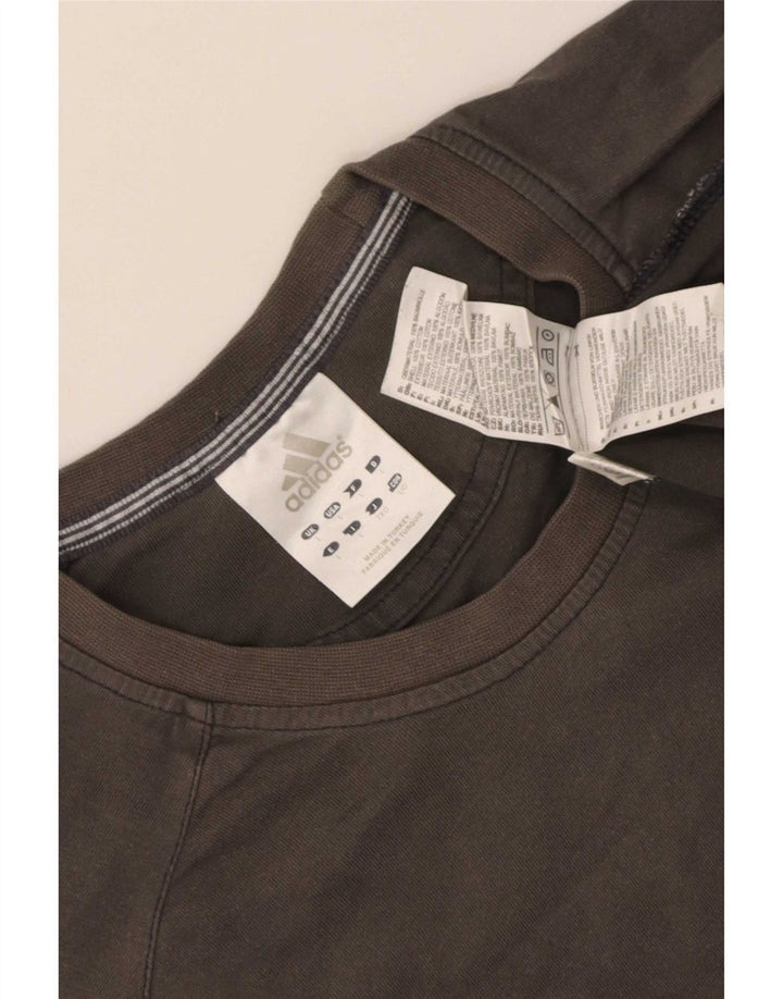 T-shirt Adidas da uomo Top Large in cotone grigio