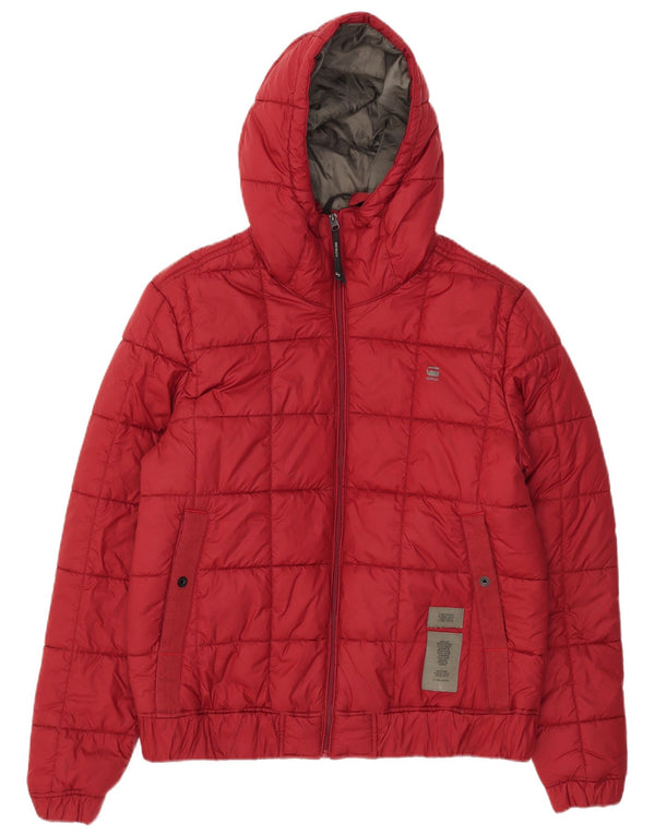 Giacca imbottita con cappuccio da uomo G-Star UK 40 grande poliestere rosso