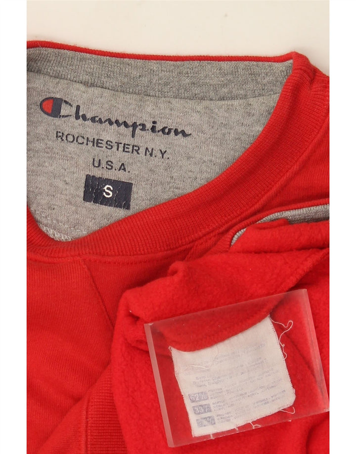CHAMPION Felpa con grafica da uomo Maglione piccolo in cotone rosso