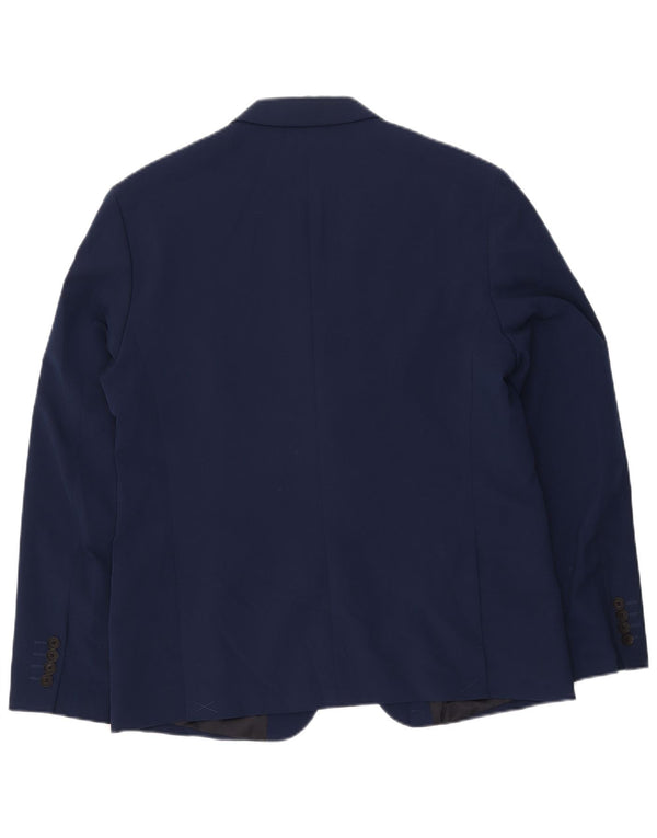 ZARA Giacca Blazer a 2 Bottoni da Uomo EU 54 XL Blu Navy