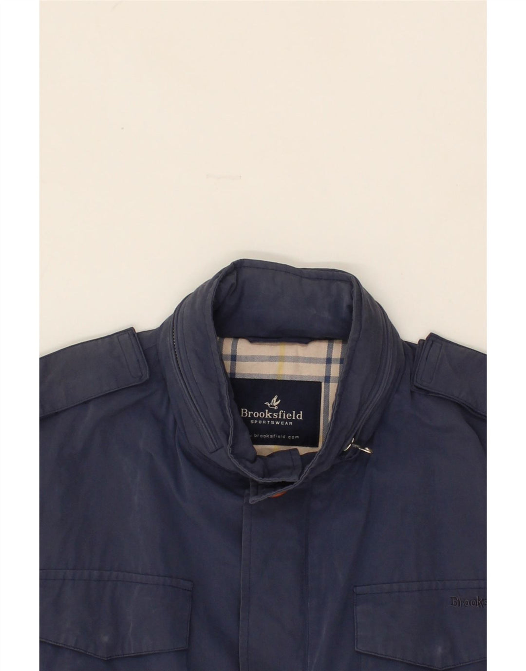 BROOKSFIELD Mens Utility Gilet UK 36 Small Navy Blue Cotton Vintage Brooksfield and Second-Hand Brooksfield from Messina Hembry 