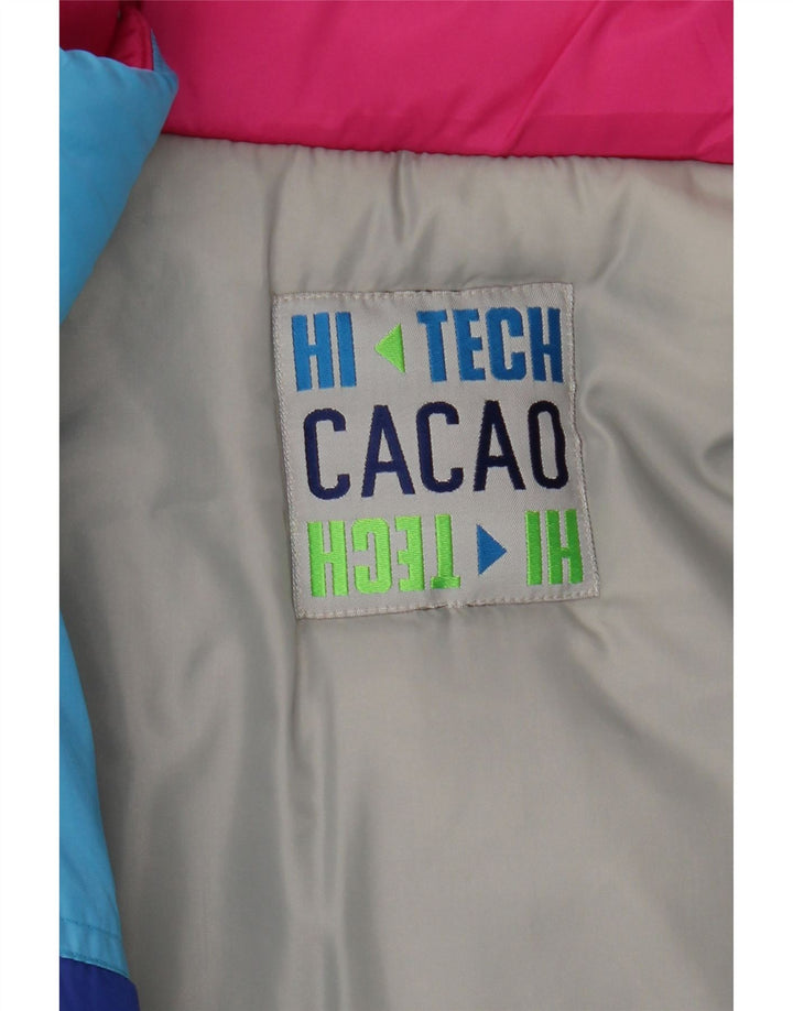 Tuta da sci con cappuccio da donna Cacao IT 46 Large Blu Colourblock Nylon