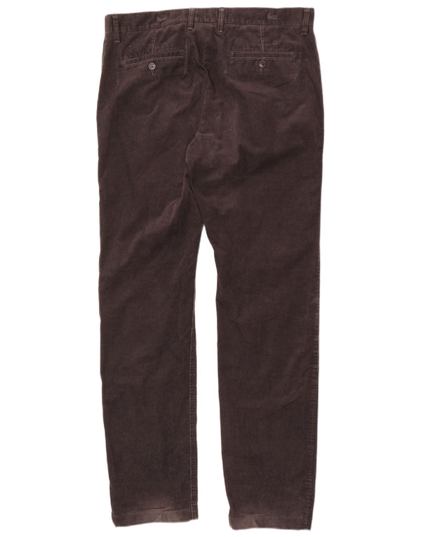 Pantaloni dritti in velluto a coste Marks & Spencer da uomo blu Harbour W36 L33 grigi
