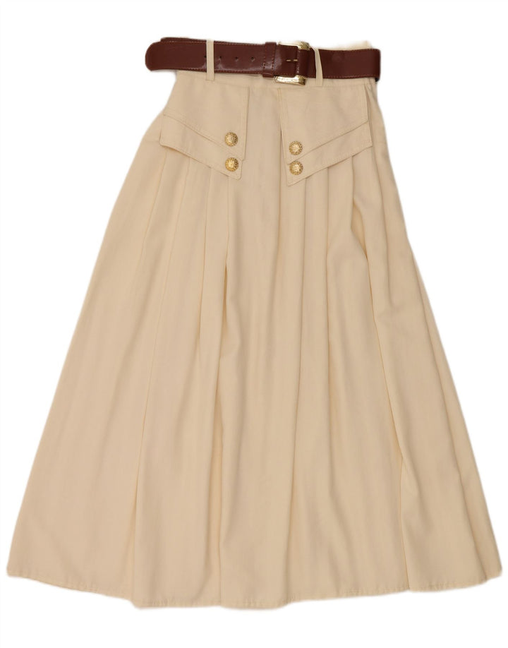 Gonna longuette vintage da donna W36 XL Beige
