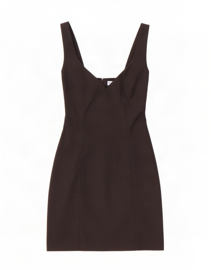 Mini abito tubino senza maniche Zara da donna UK 12 poliestere nero medio
