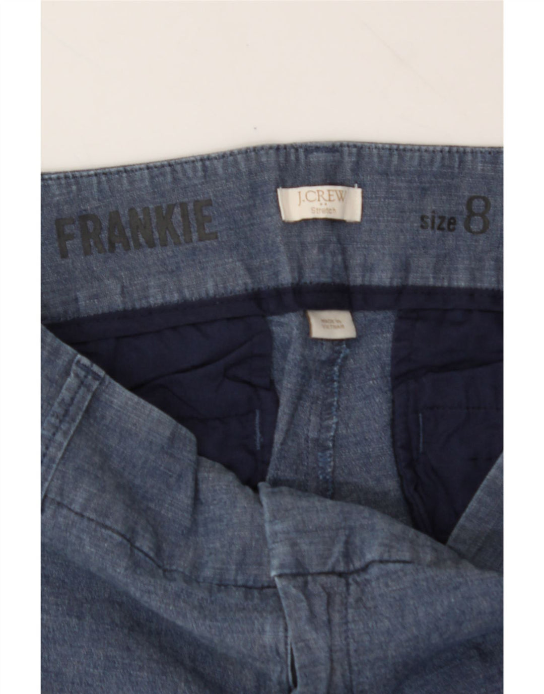 J. CREW Womens Frankie Chino Shorts US 8 Medium W32  Blue Cotton Vintage J. Crew and Second-Hand J. Crew from Messina Hembry 