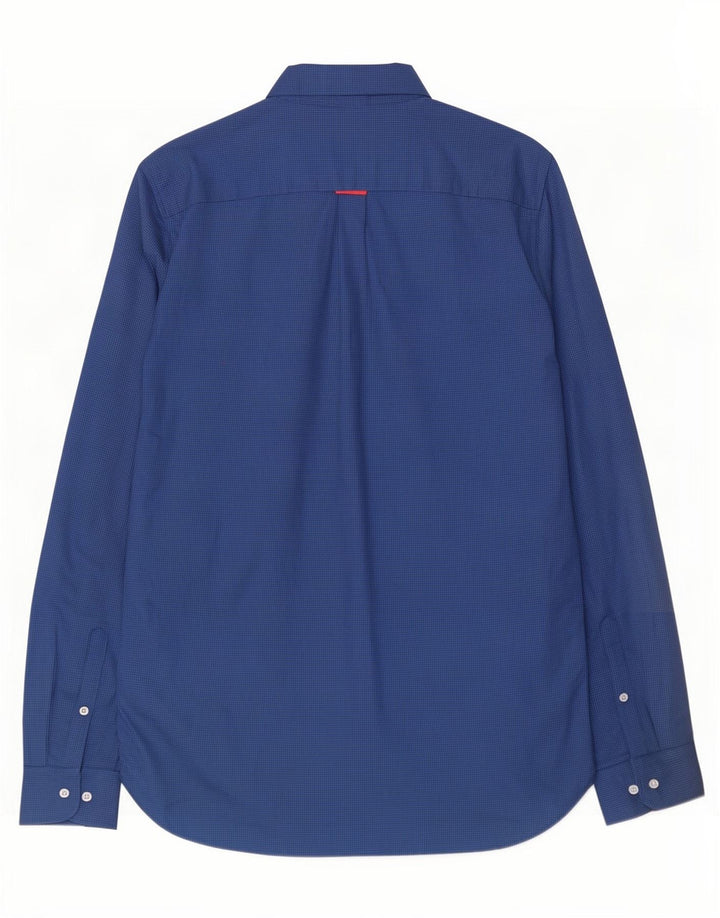 Camicia da uomo Superdry in cotone a quadretti blu navy medio