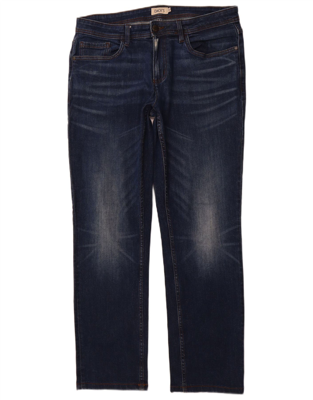 Jeans dritti da uomo DACK'S IT 50 Large W34 L31 Cotone blu navy