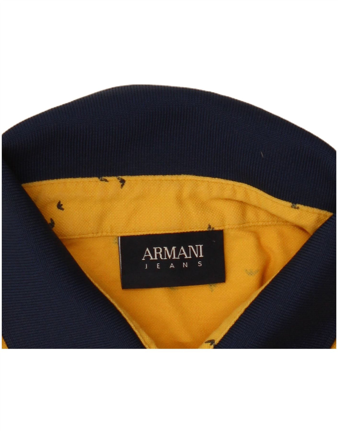ARMANI JEANS Polo da uomo con motivo astratto, color block giallo medio