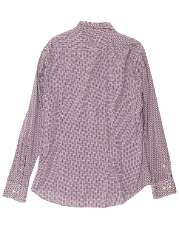 Camicia slim fit da uomo Fred Perry 2XL cotone geometrico blu navy