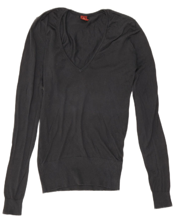 Maglione Dondup da donna con scollo a V UK 10 piccolo nero