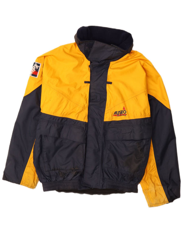 Giacca da sci da uomo Musto UK 40 Large in nylon color block giallo