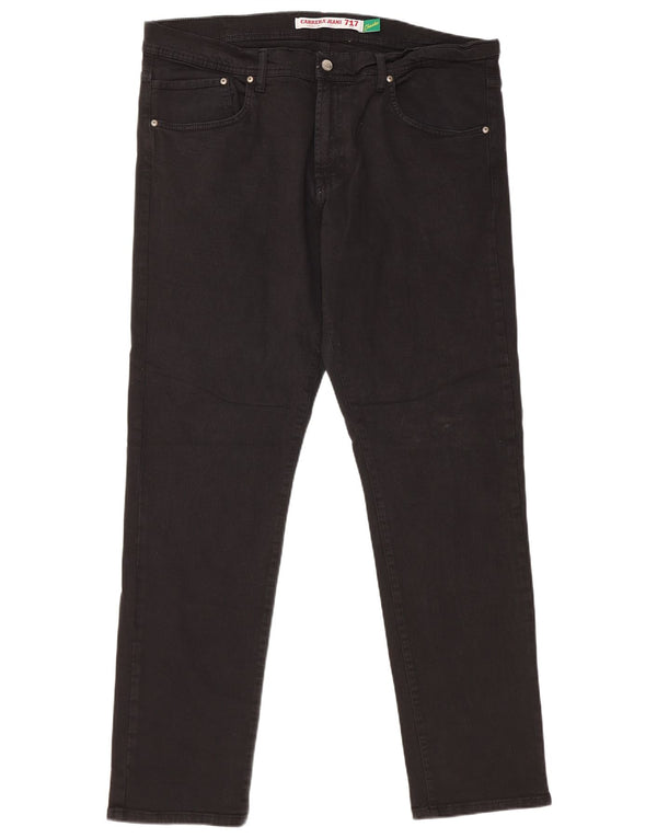 Jeans Carrera Uomo 717 Slim W38 L32 Cotone Nero