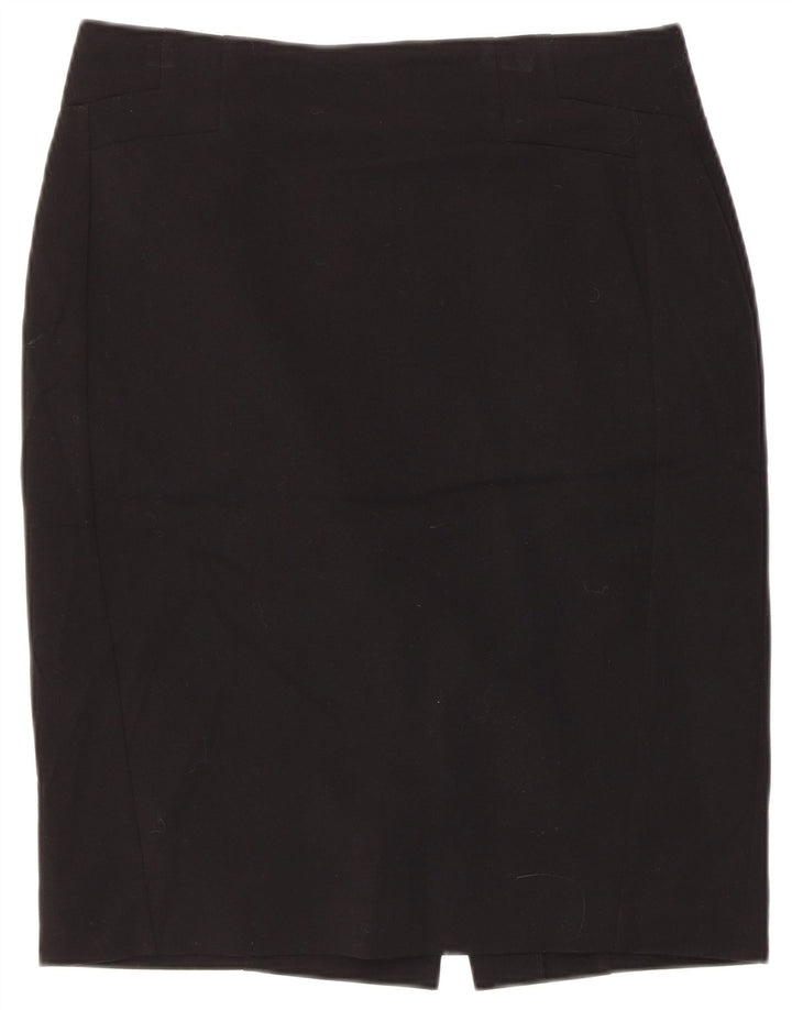 Gonna a tubino da donna Marks & Spencer UK 12 media W32 poliestere nero