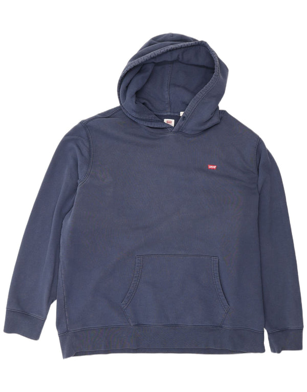 Maglione con cappuccio standard da uomo Levi's 2XL cotone blu navy